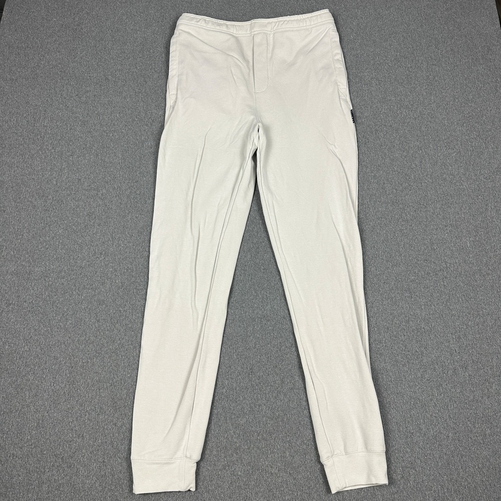 Glyder Juniper Joggers Mens Small Off White Zip Pocket Sweatpants